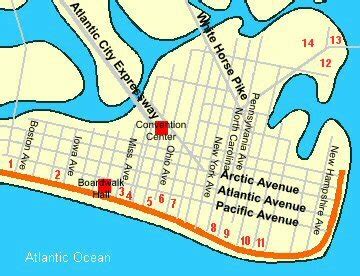 Atlantic city casino mapa de pepita de ouro